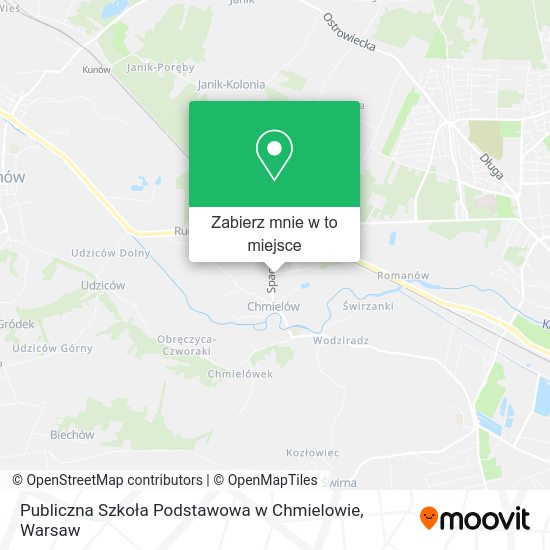 Mapa Publiczna Szkoła Podstawowa w Chmielowie