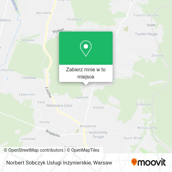 Mapa Norbert Sobczyk Usługi Inżynierskie