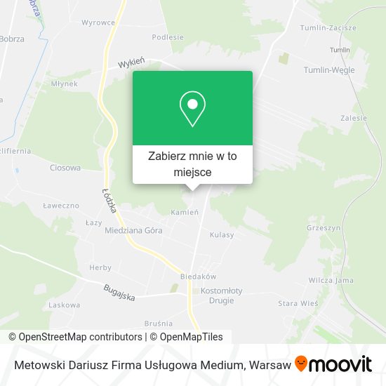 Mapa Metowski Dariusz Firma Usługowa Medium