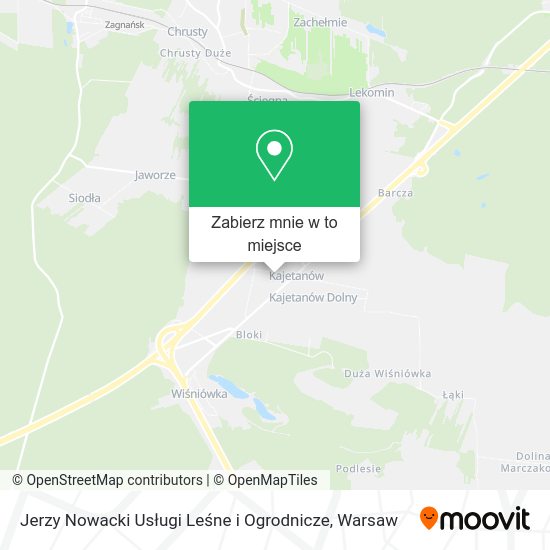 Mapa Jerzy Nowacki Usługi Leśne i Ogrodnicze