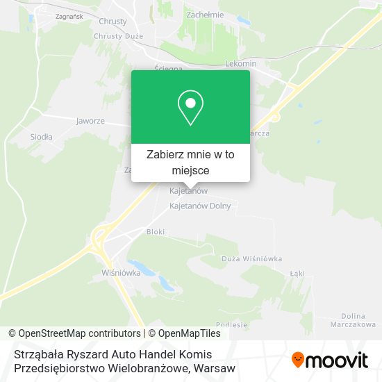 Mapa Strząbała Ryszard Auto Handel Komis Przedsiębiorstwo Wielobranżowe