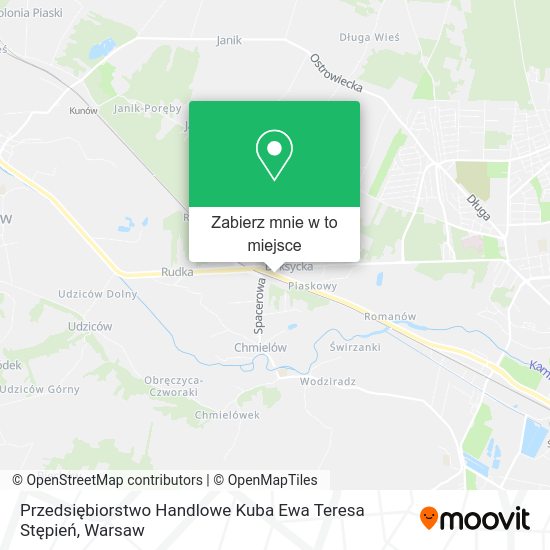 Mapa Przedsiębiorstwo Handlowe Kuba Ewa Teresa Stępień