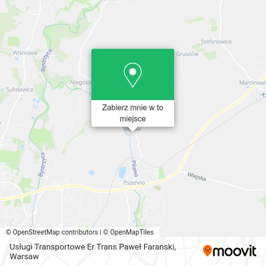 Mapa Usługi Transportowe Er Trans Paweł Faranski