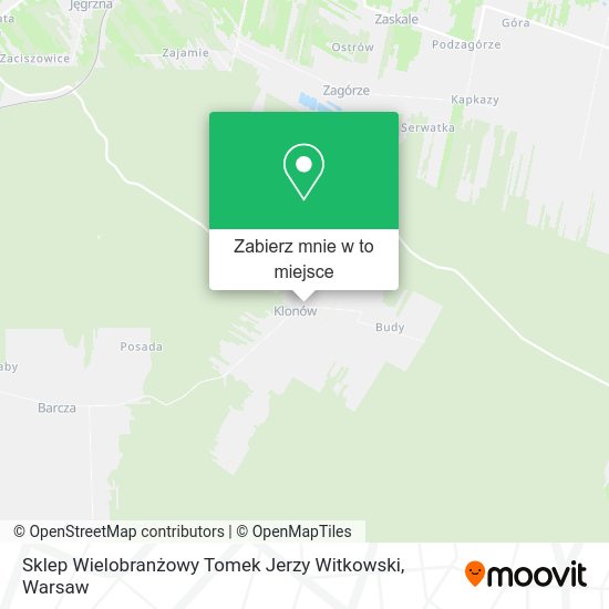 Mapa Sklep Wielobranżowy Tomek Jerzy Witkowski