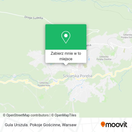 Mapa Gula Urszula. Pokoje Gościnne