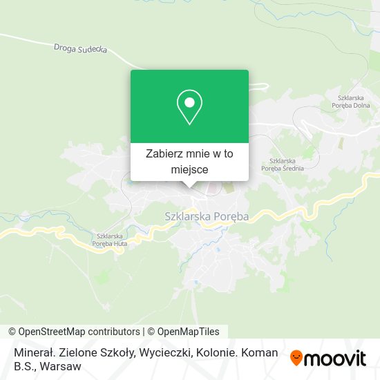 Mapa Minerał. Zielone Szkoły, Wycieczki, Kolonie. Koman B.S.