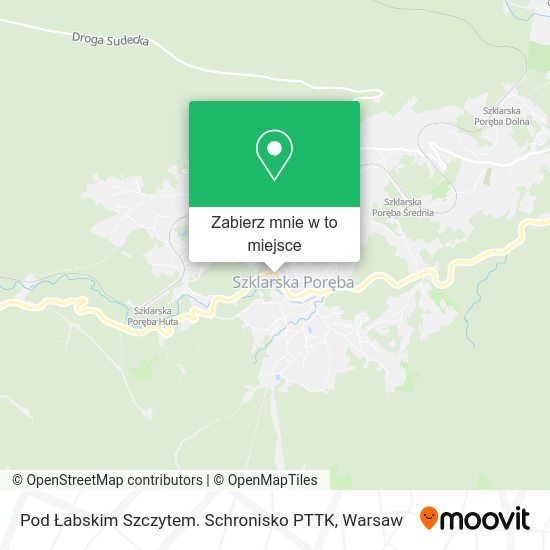 Mapa Pod Łabskim Szczytem. Schronisko PTTK