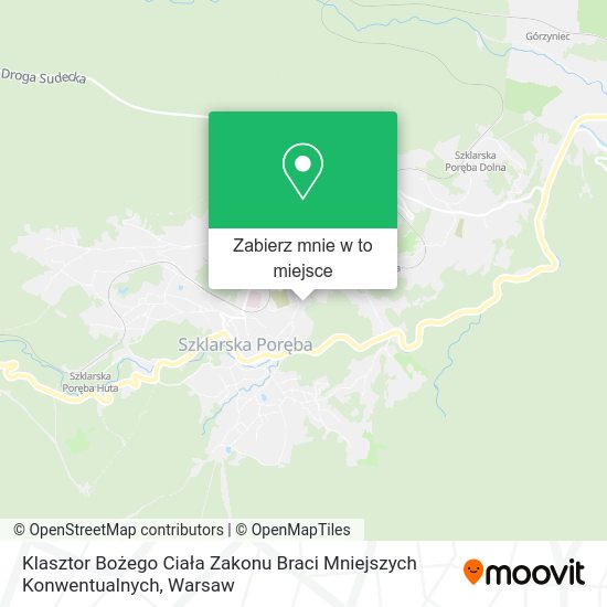 Mapa Klasztor Bożego Ciała Zakonu Braci Mniejszych Konwentualnych