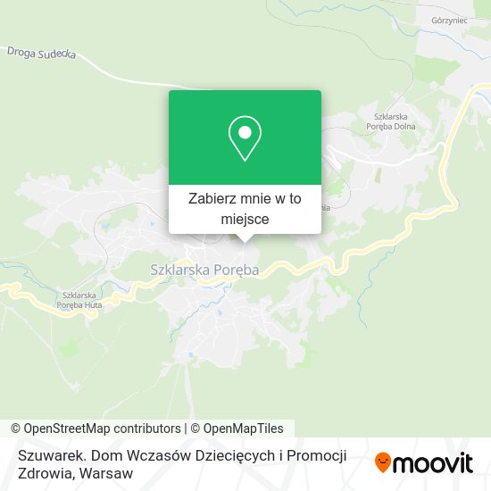 Mapa Szuwarek. Dom Wczasów Dziecięcych i Promocji Zdrowia