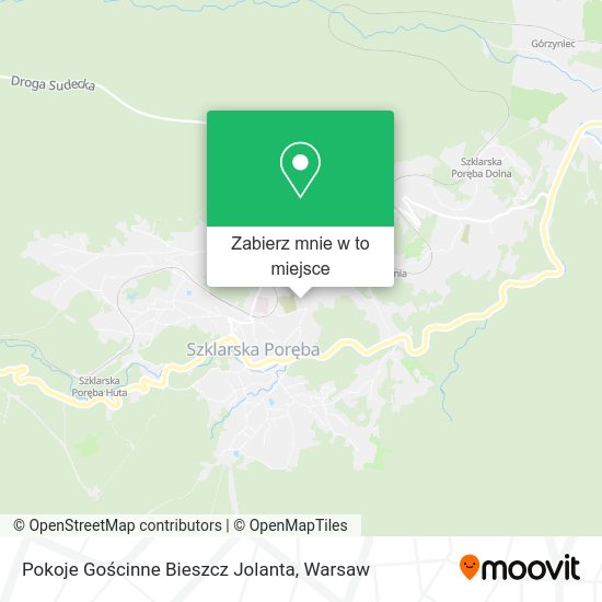 Mapa Pokoje Gościnne Bieszcz Jolanta