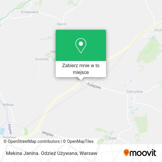 Mapa Mekina Janina. Odzież Używana