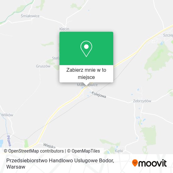 Mapa Przedsiebiorstwo Handlowo Uslugowe Bodor