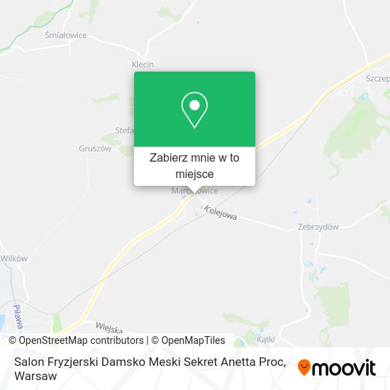 Mapa Salon Fryzjerski Damsko Meski Sekret Anetta Proc