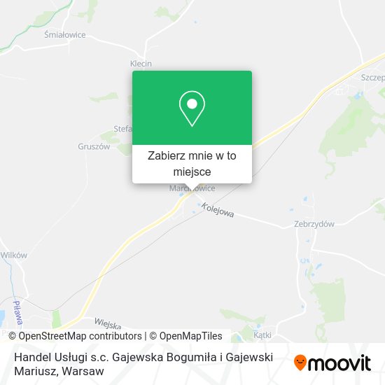 Mapa Handel Usługi s.c. Gajewska Bogumiła i Gajewski Mariusz