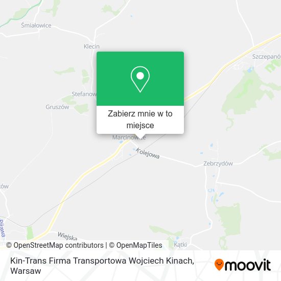 Mapa Kin-Trans Firma Transportowa Wojciech Kinach