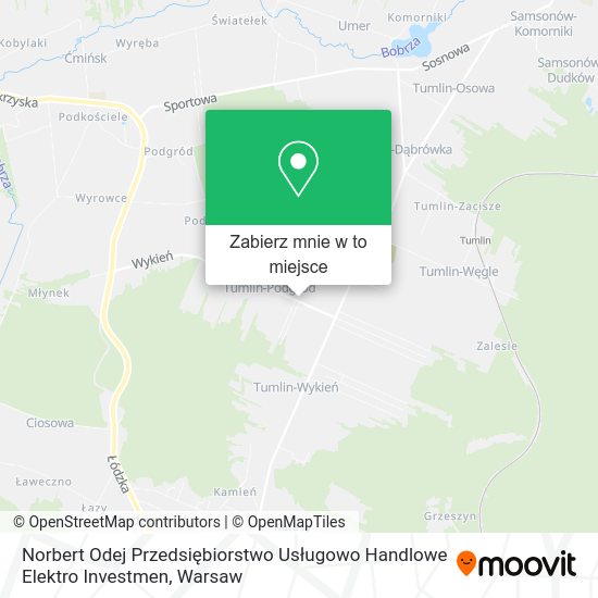 Mapa Norbert Odej Przedsiębiorstwo Usługowo Handlowe Elektro Investmen