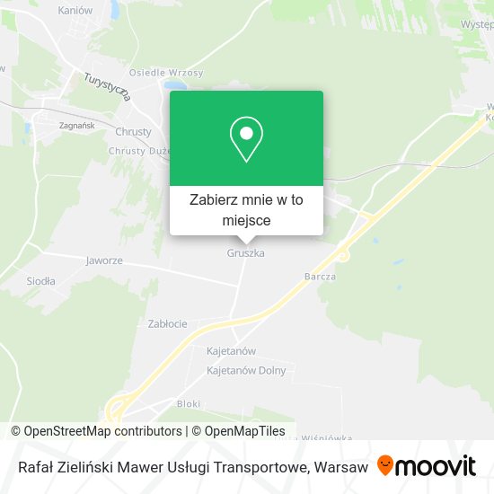 Mapa Rafał Zieliński Mawer Usługi Transportowe