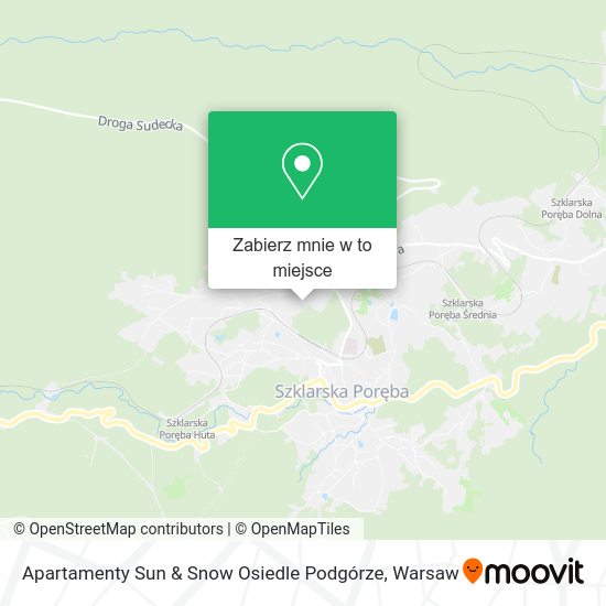 Mapa Apartamenty Sun & Snow Osiedle Podgórze