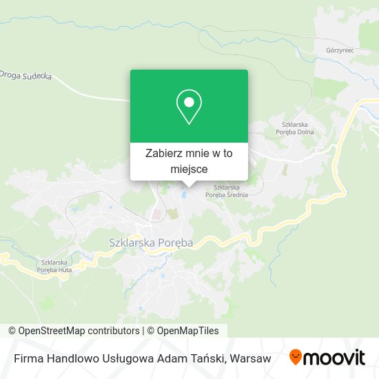 Mapa Firma Handlowo Usługowa Adam Tański