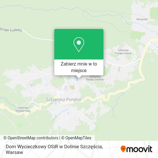 Mapa Dom Wycieczkowy OSiR w Dolinie Szczęścia