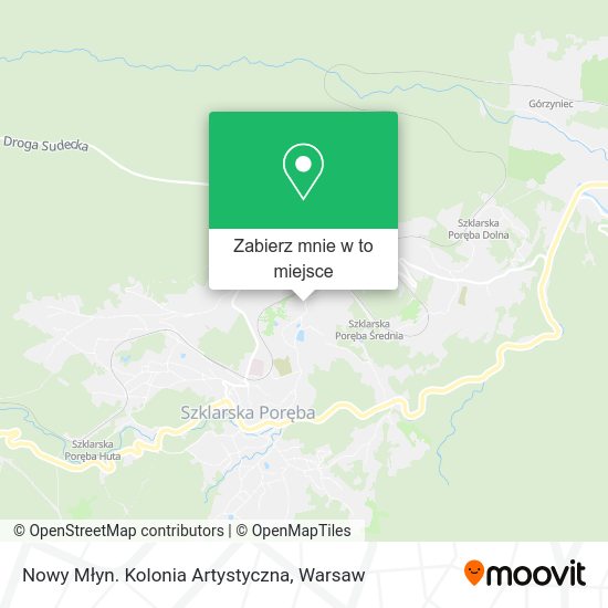 Mapa Nowy Młyn. Kolonia Artystyczna