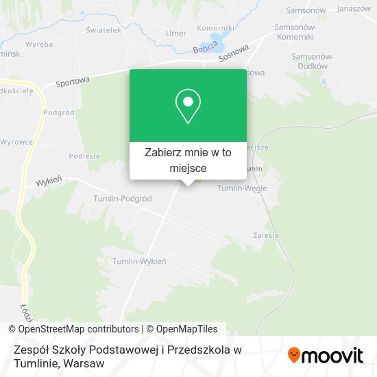 Mapa Zespół Szkoły Podstawowej i Przedszkola w Tumlinie