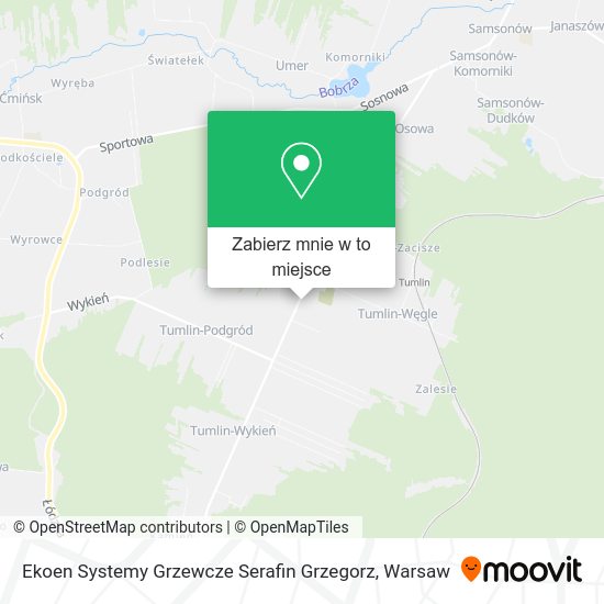 Mapa Ekoen Systemy Grzewcze Serafin Grzegorz