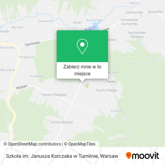 Mapa Szkoła im. Janusza Korczaka w Tumlinie