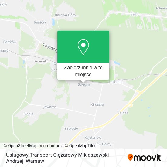 Mapa Usługowy Transport Ciężarowy Miklaszewski Andrzej