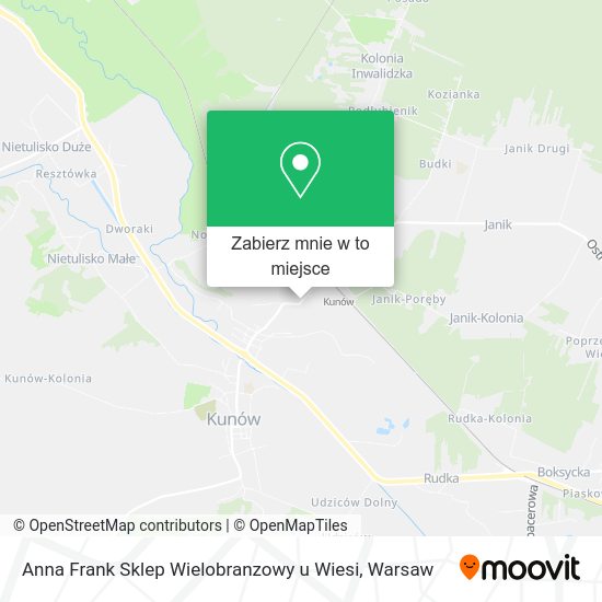 Mapa Anna Frank Sklep Wielobranzowy u Wiesi