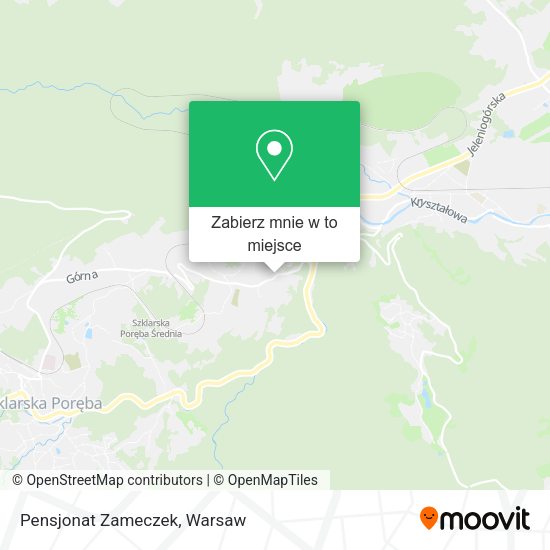 Mapa Pensjonat Zameczek