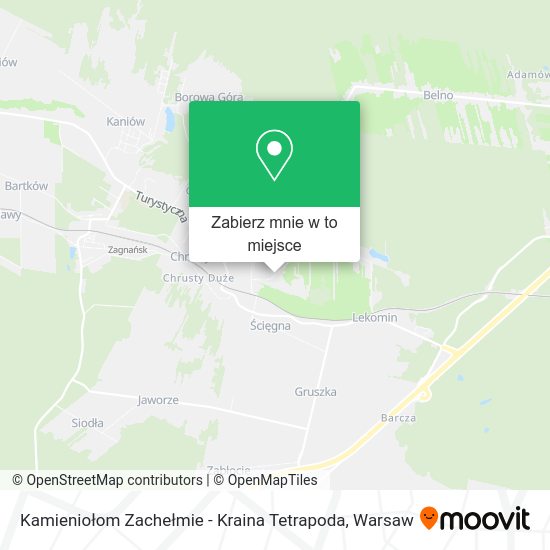 Mapa Kamieniołom Zachełmie - Kraina Tetrapoda