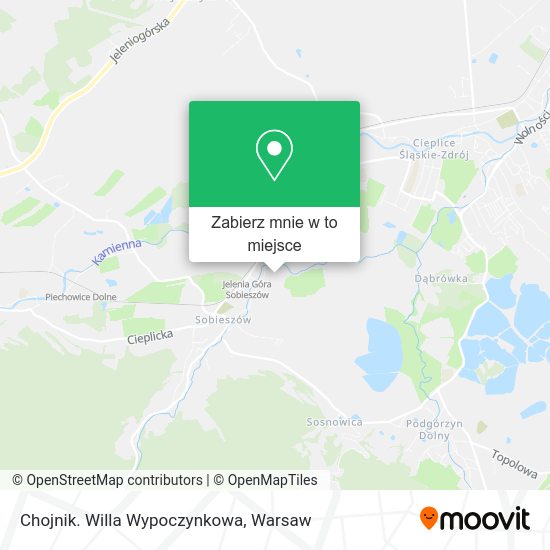 Mapa Chojnik. Willa Wypoczynkowa