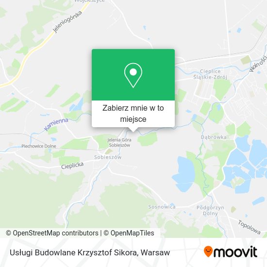 Mapa Usługi Budowlane Krzysztof Sikora