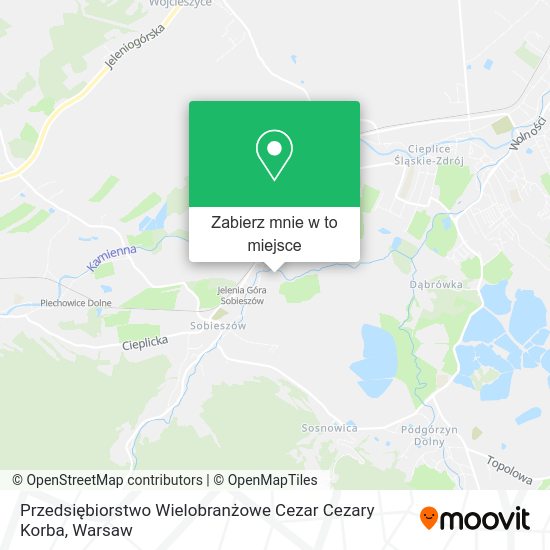 Mapa Przedsiębiorstwo Wielobranżowe Cezar Cezary Korba