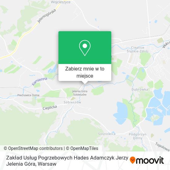 Mapa Zakład Usług Pogrzebowych Hades Adamczyk Jerzy Jelenia Góra