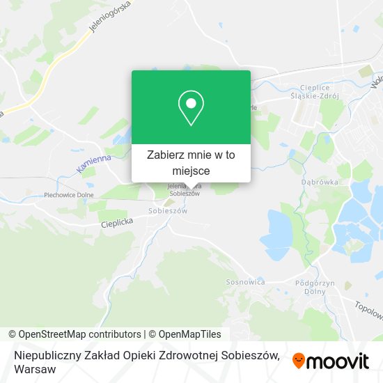 Mapa Niepubliczny Zakład Opieki Zdrowotnej Sobieszów