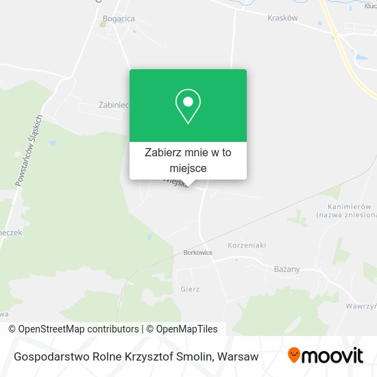 Mapa Gospodarstwo Rolne Krzysztof Smolin