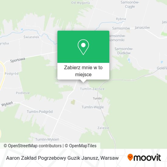 Mapa Aaron Zakład Pogrzebowy Guzik Janusz