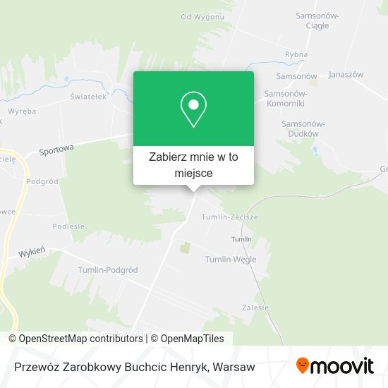 Mapa Przewóz Zarobkowy Buchcic Henryk