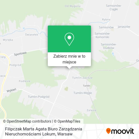 Mapa Filipczak Marta Agata Biuro Zarządzania Nieruchomościami Lokum