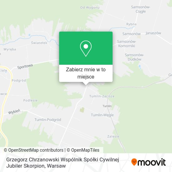 Mapa Grzegorz Chrzanowski Wspólnik Spółki Cywilnej Jubiler Skorpion