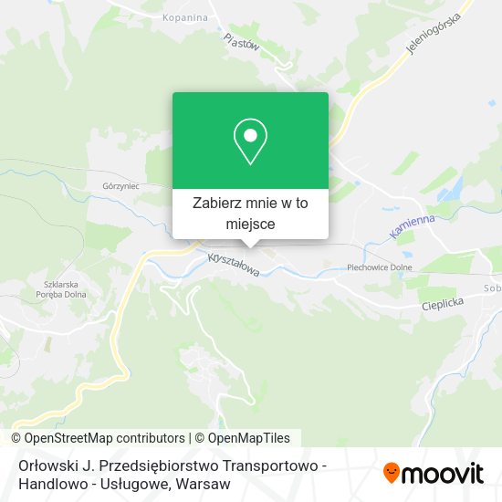 Mapa Orłowski J. Przedsiębiorstwo Transportowo - Handlowo - Usługowe