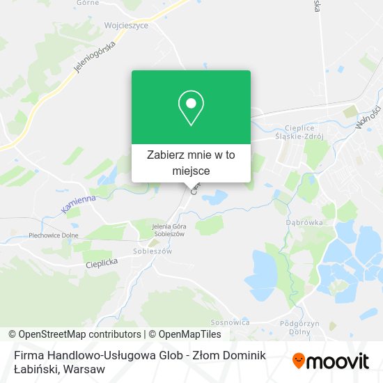 Mapa Firma Handlowo-Usługowa Glob - Złom Dominik Łabiński