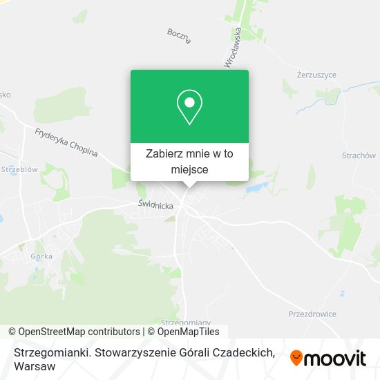 Mapa Strzegomianki. Stowarzyszenie Górali Czadeckich