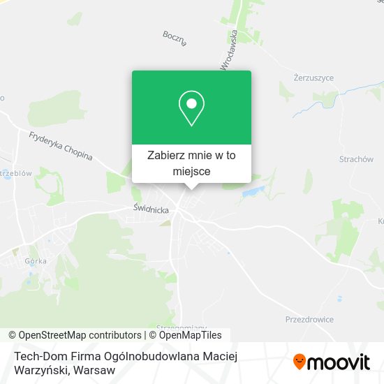 Mapa Tech-Dom Firma Ogólnobudowlana Maciej Warzyński