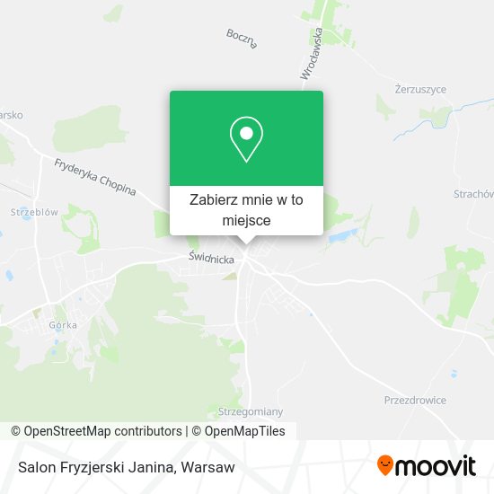 Mapa Salon Fryzjerski Janina