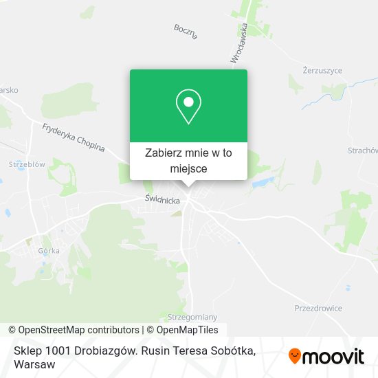 Mapa Sklep 1001 Drobiazgów. Rusin Teresa Sobótka