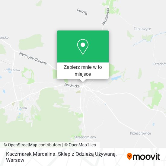 Mapa Kaczmarek Marcelina. Sklep z Odzieżą Używaną