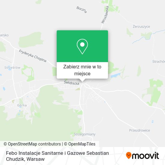 Mapa Febo Instalacje Sanitarne i Gazowe Sebastian Chudzik